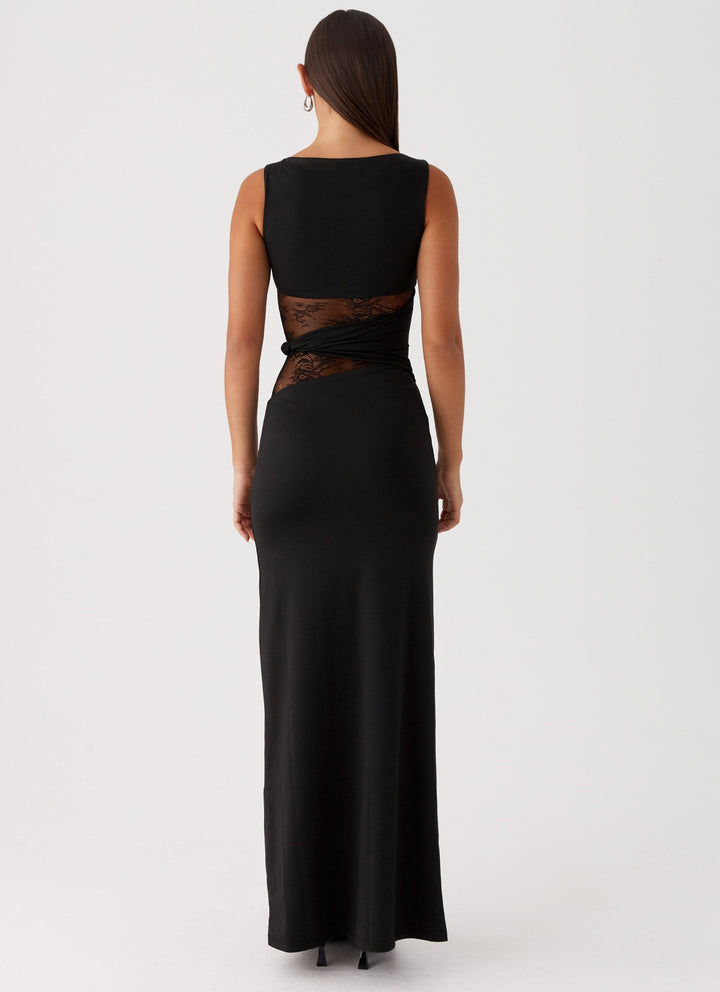 Lina | Figure-flattering maxi dress with subtle cutouts and lacing