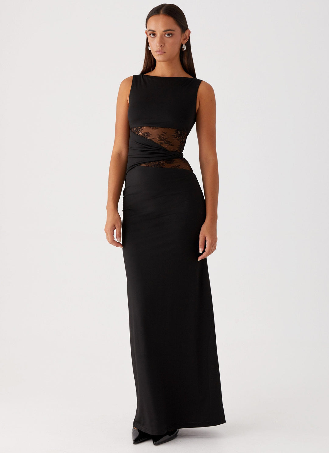 Lina | Figure-flattering maxi dress with subtle cutouts and lacing