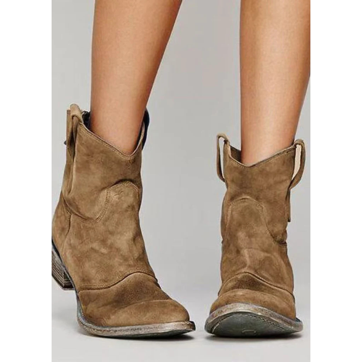 Morwenna - Ridge Suede Western Boots