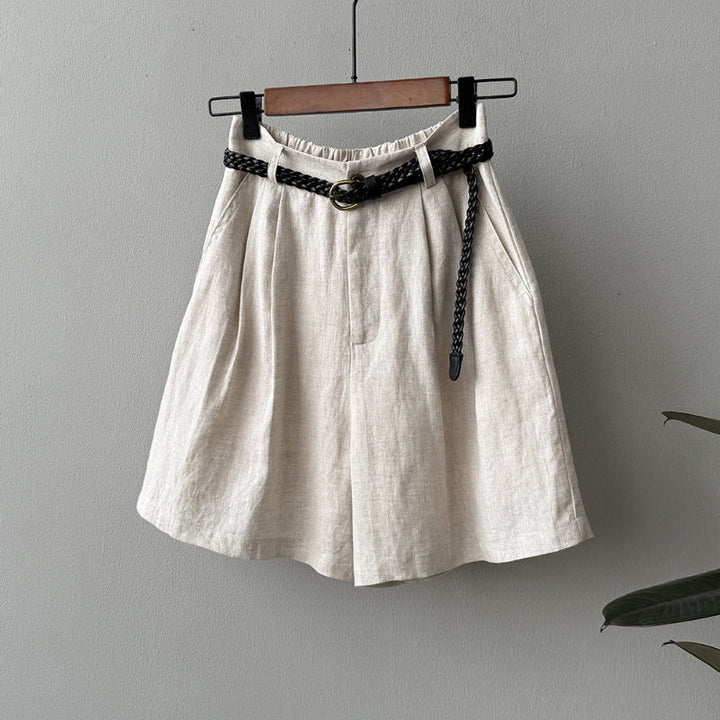 KAYLA STYLISH LINEN SHORTS