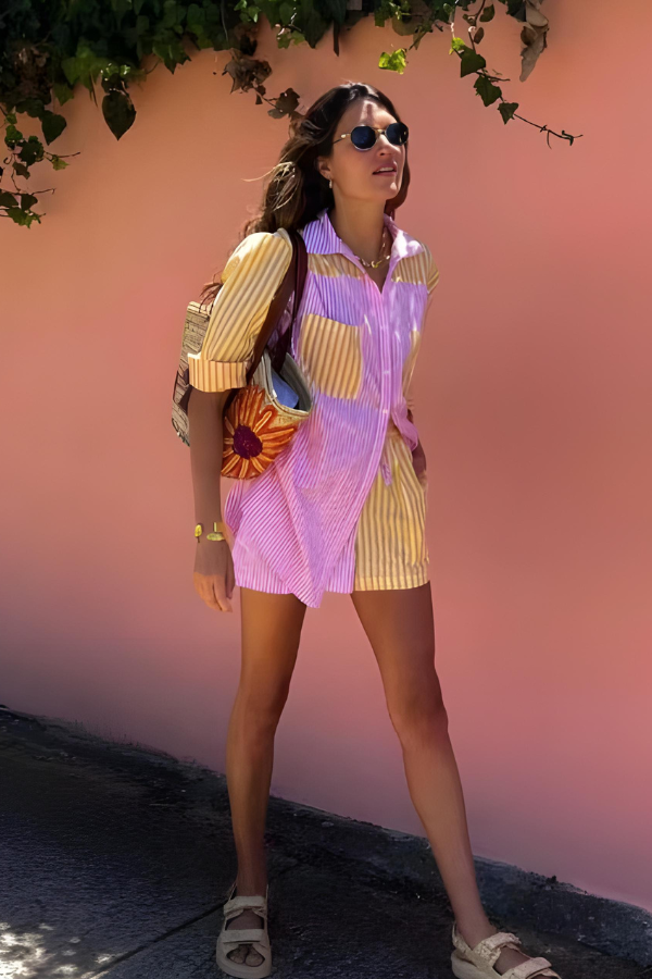 Charlotte™ - Summer Button Down Shirt and Short Set