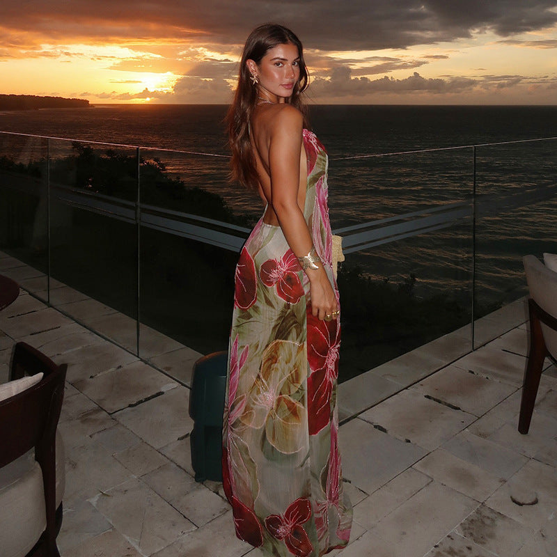 Leah - Women’s Chic Halter Backless Long Dress