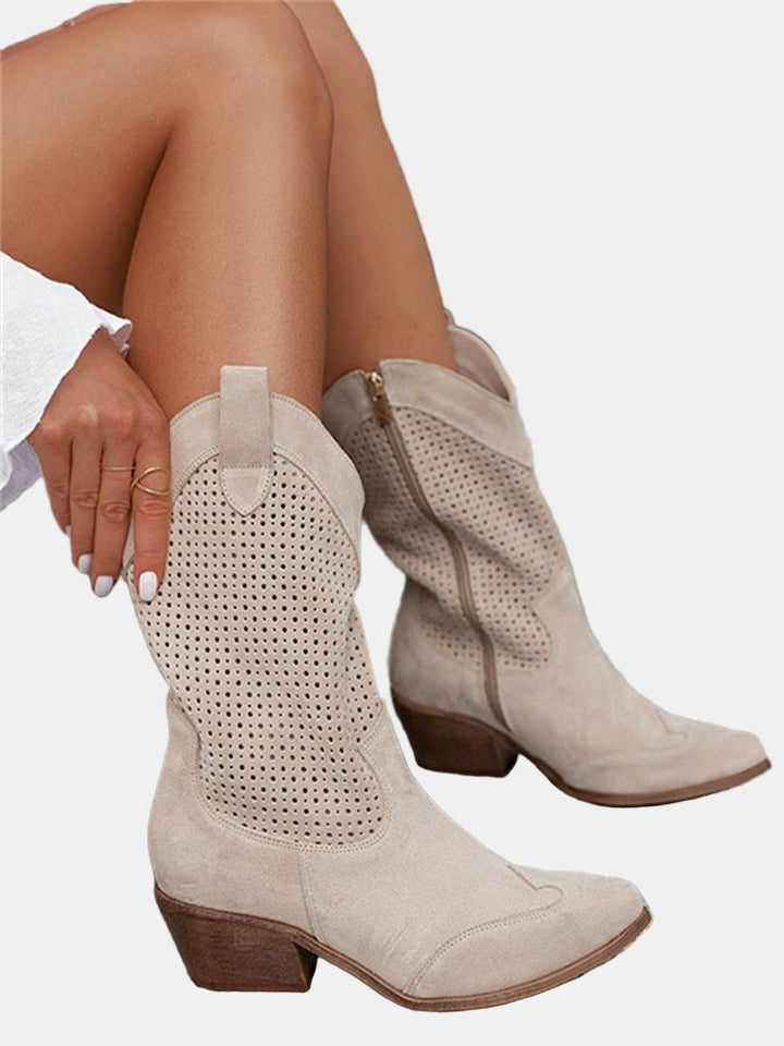 Piper | Perforated Ankle Boots