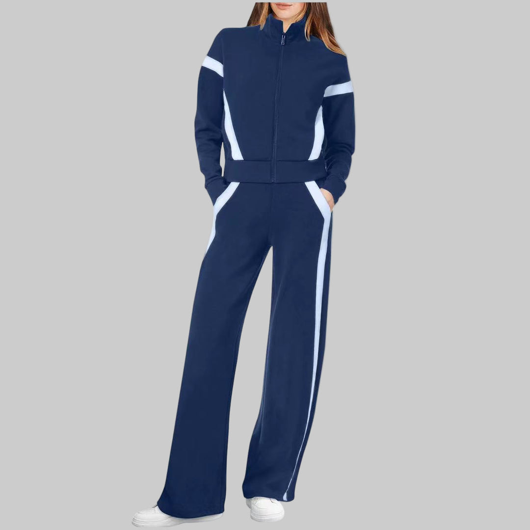 QASU™ - Casual Long Sleeve Top and Sweatpants Set
