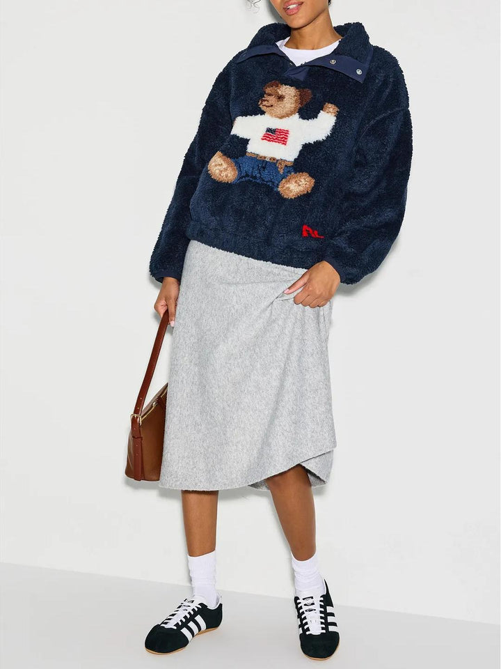 Teddy | Blue Teddy Bear Graphic Sweatshirt