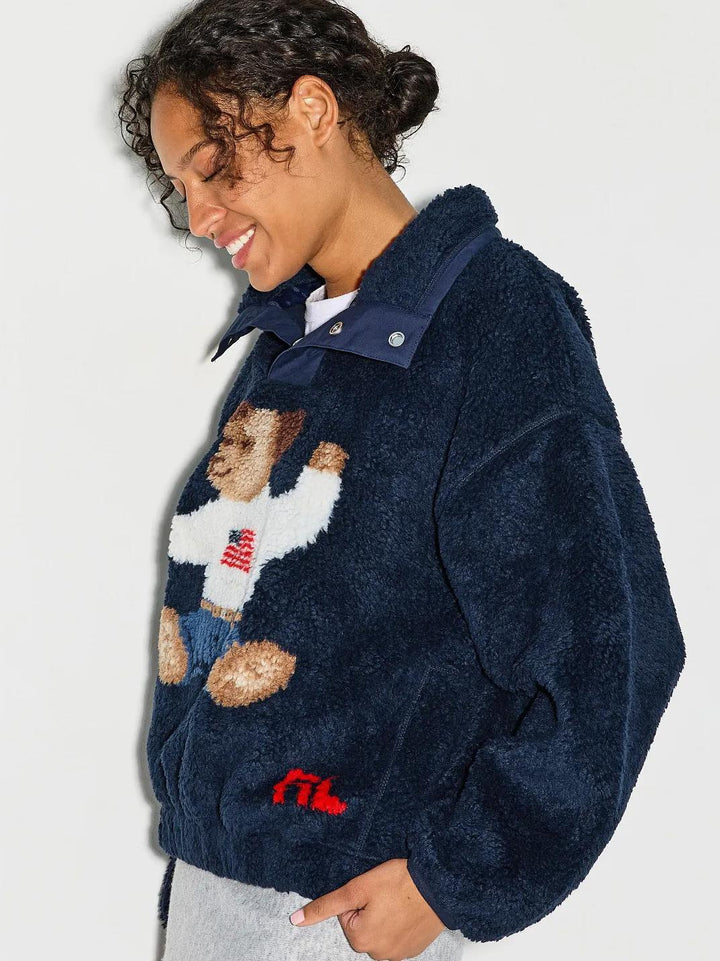 Teddy | Blue Teddy Bear Graphic Sweatshirt