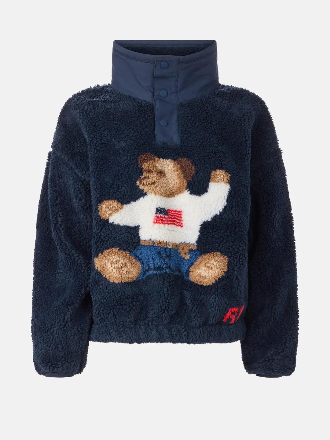 Teddy | Blue Teddy Bear Graphic Sweatshirt