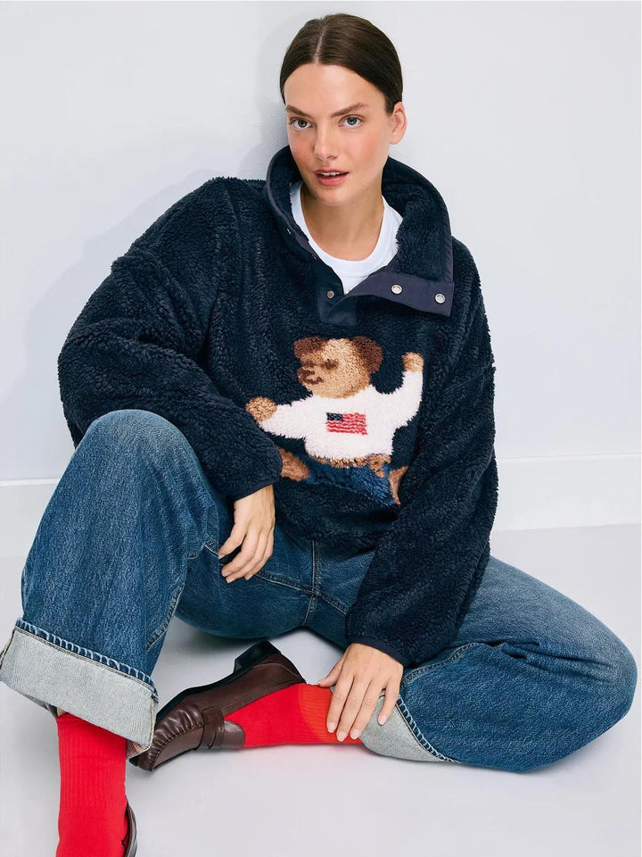 Teddy | Blue Teddy Bear Graphic Sweatshirt