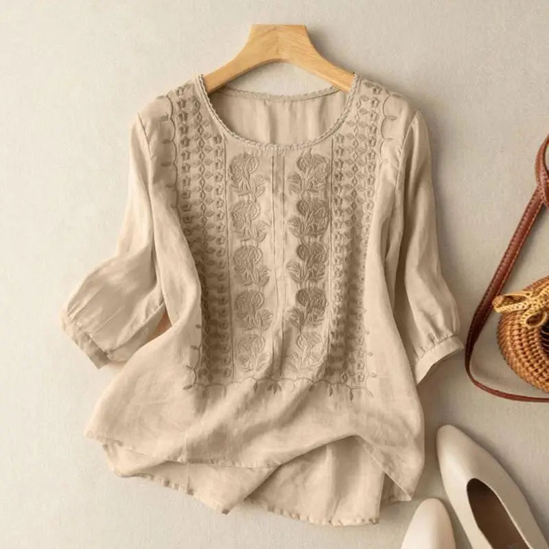 Florence™ - Embroidered Boho Blouse (Small Fit)