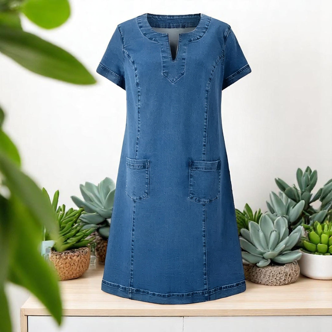 Ivory | CASUAL DENIM-STYLE DRESS
