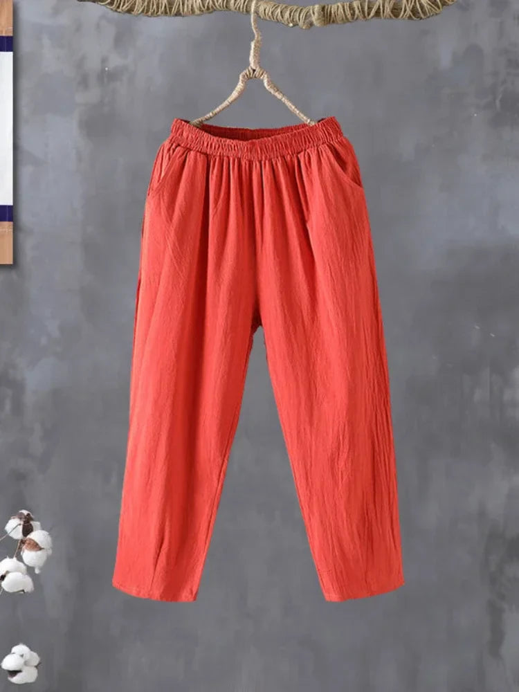 Mira – Casual Cotton-Linen Harem Pants