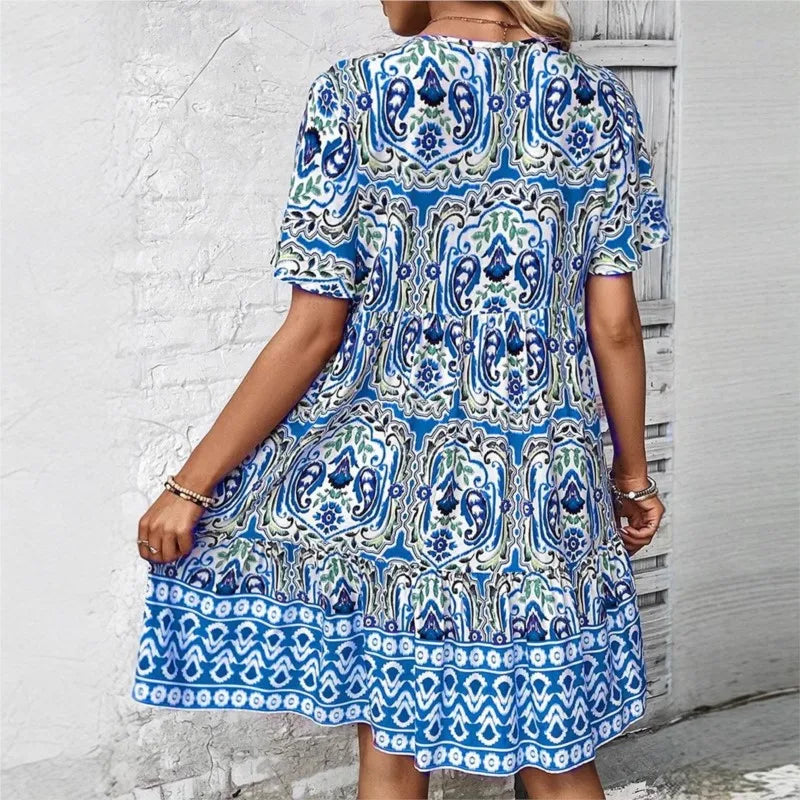 Chalise - Boho Casual Loose Spring-summer Midi Dress