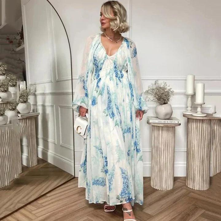 Nora – Blue Ocean Maxi Dress