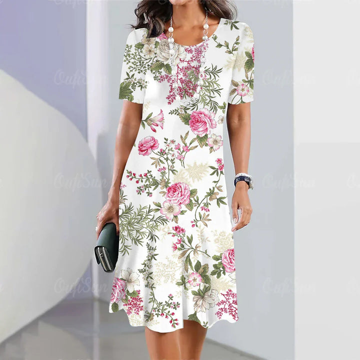 Olivia™ - Comfy Flower Print Dress