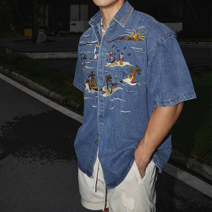 SAM MIAMI BEACH DENIM SHIRT
