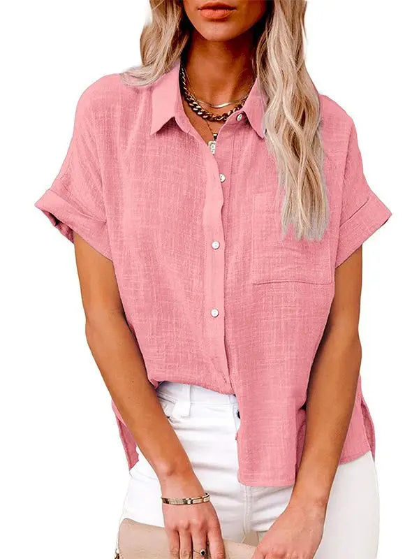 CASUAL BUTTON-UP BLOUSE