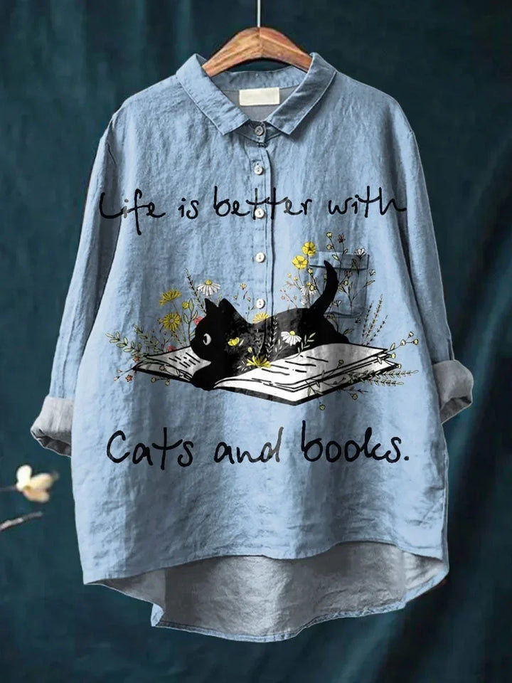 Briselle - Exclusive women's shirt with animal print