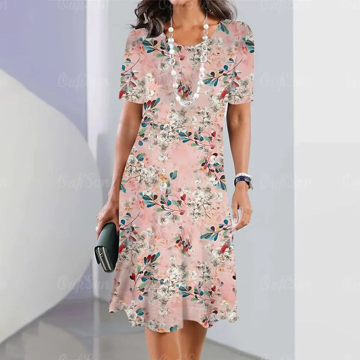 Lina™ - Comfy Flower Print Dress