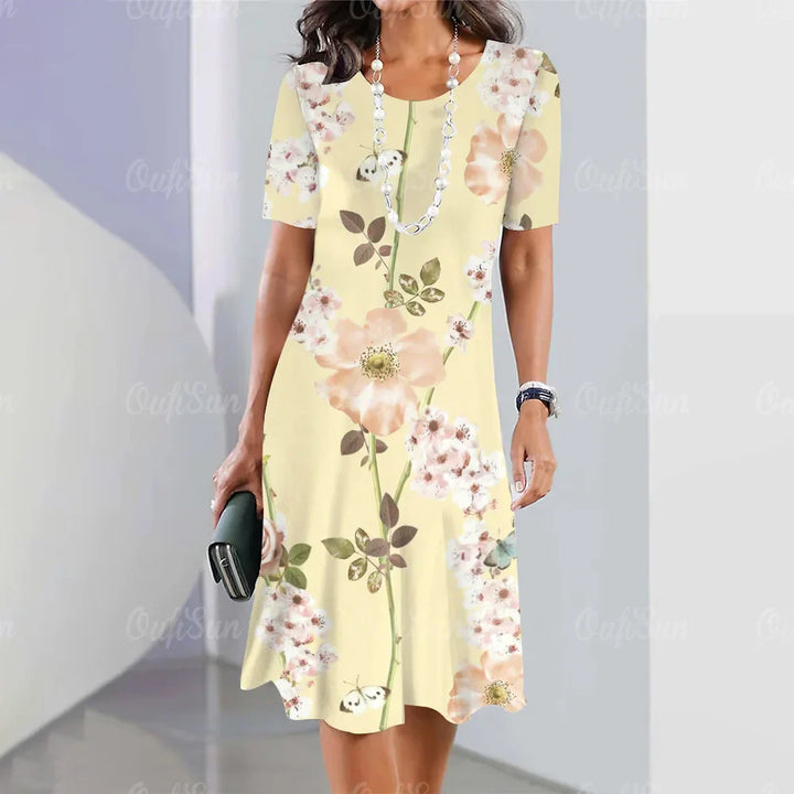 Olivia™ - Comfy Flower Print Dress