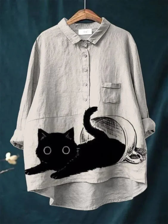 Briselle - Exclusive women's shirt with animal print