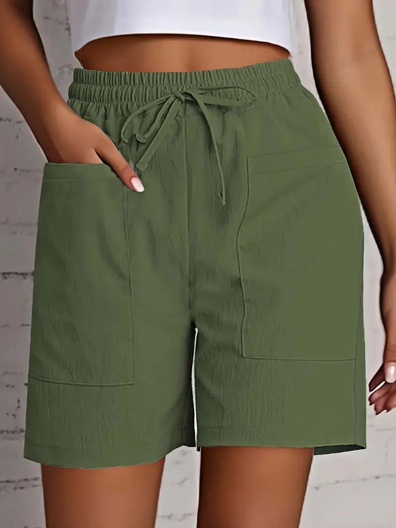 Mila | Relaxed Linen-Cotton Shorts