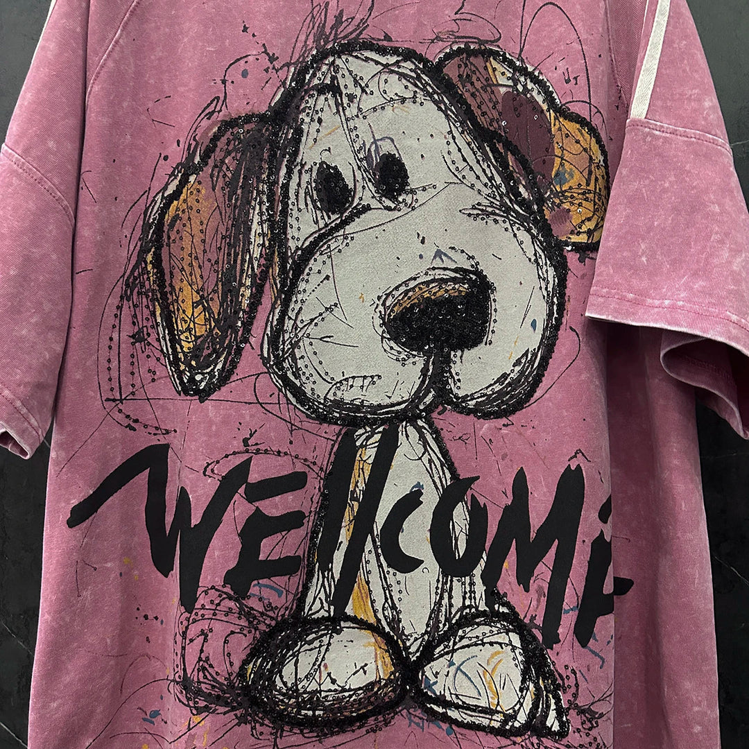 The “Pawsitively Chill” Oversized Pup Tee