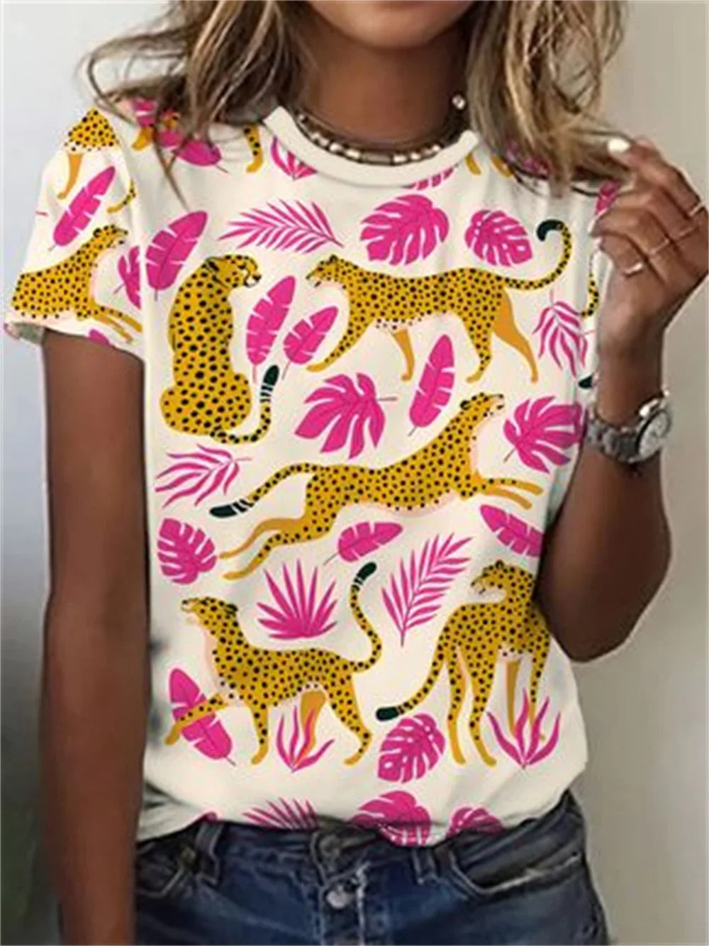 Muriella - Exclusive women's shirt with animal print