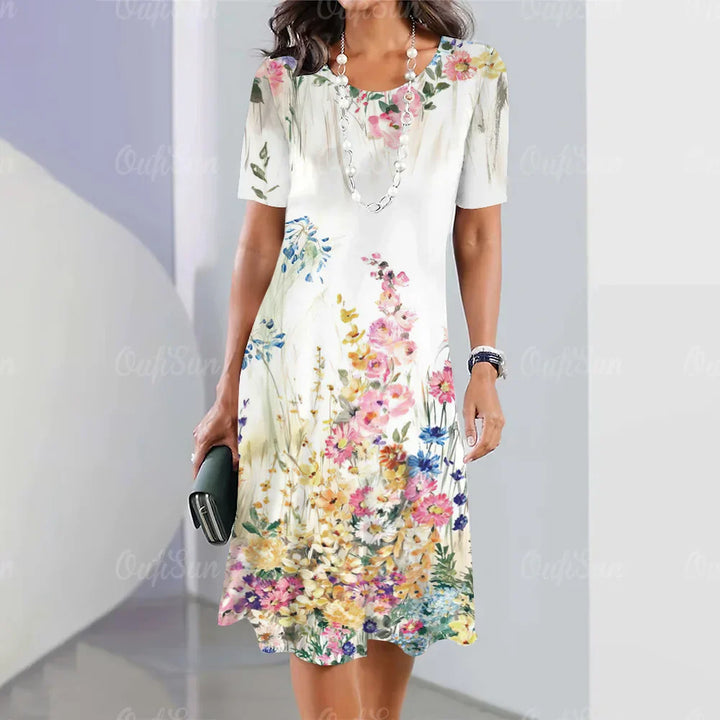 Olivia™ - Comfy Flower Print Dress