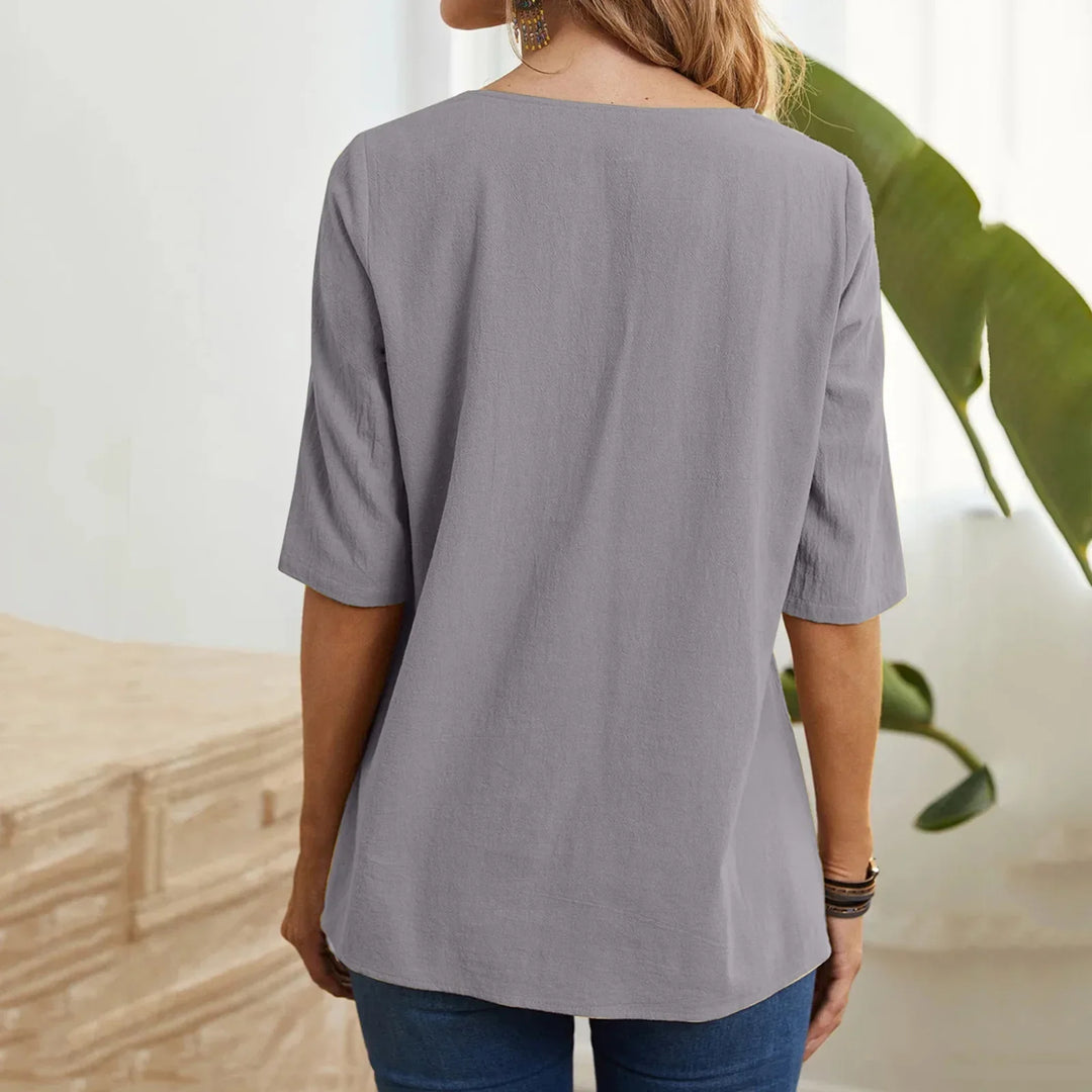 Sophia™ - Comfy Linen Blouse