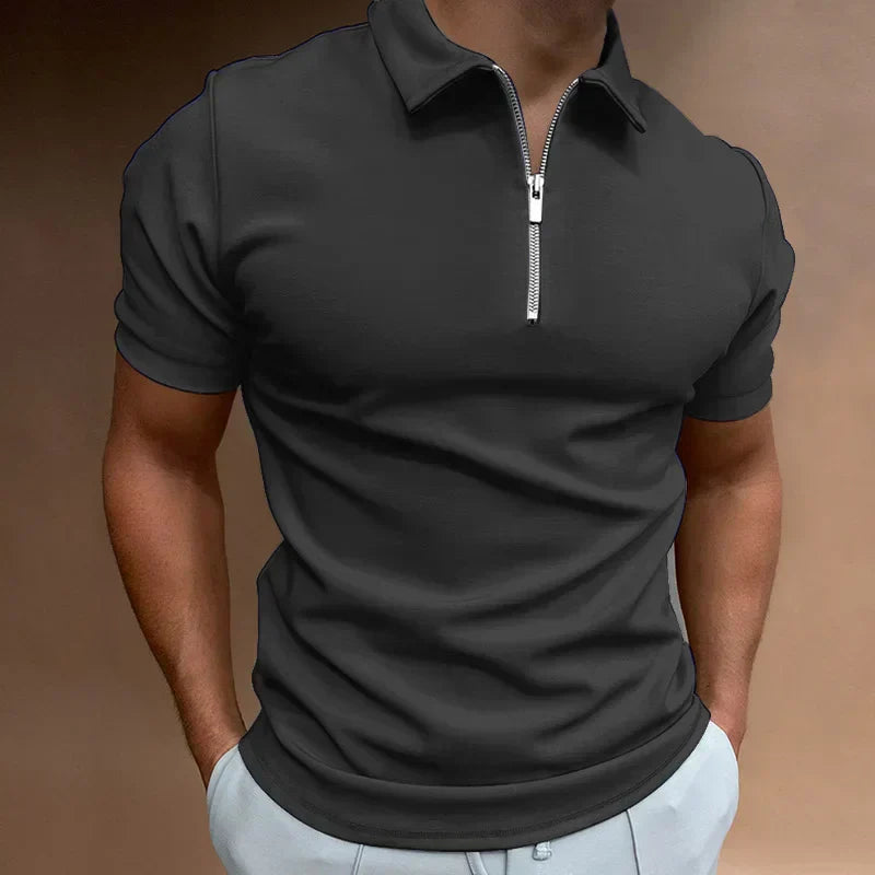Liam™  - Classic Zip Polo Shirt