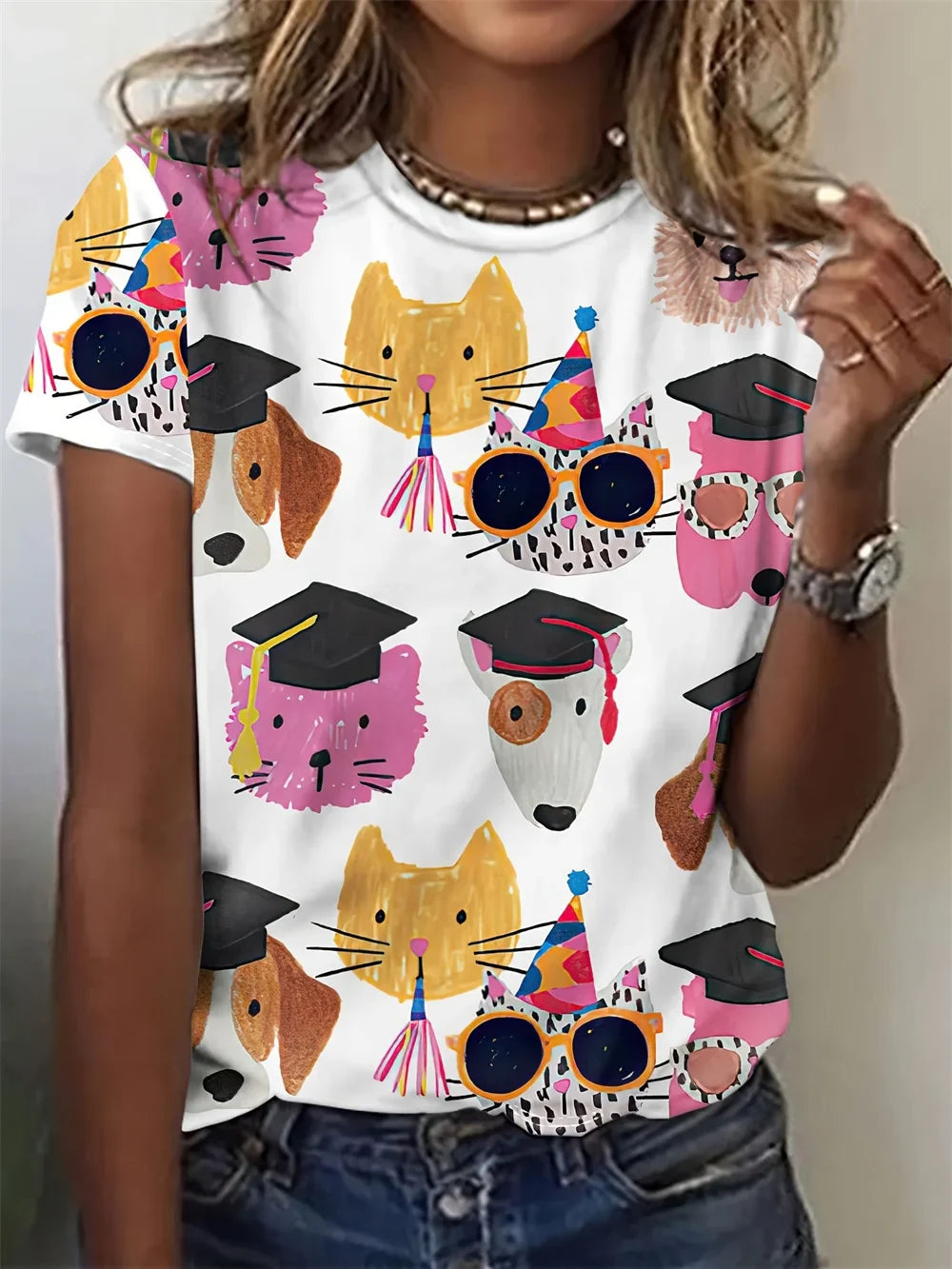 Muriella - Exclusive women's shirt with animal print