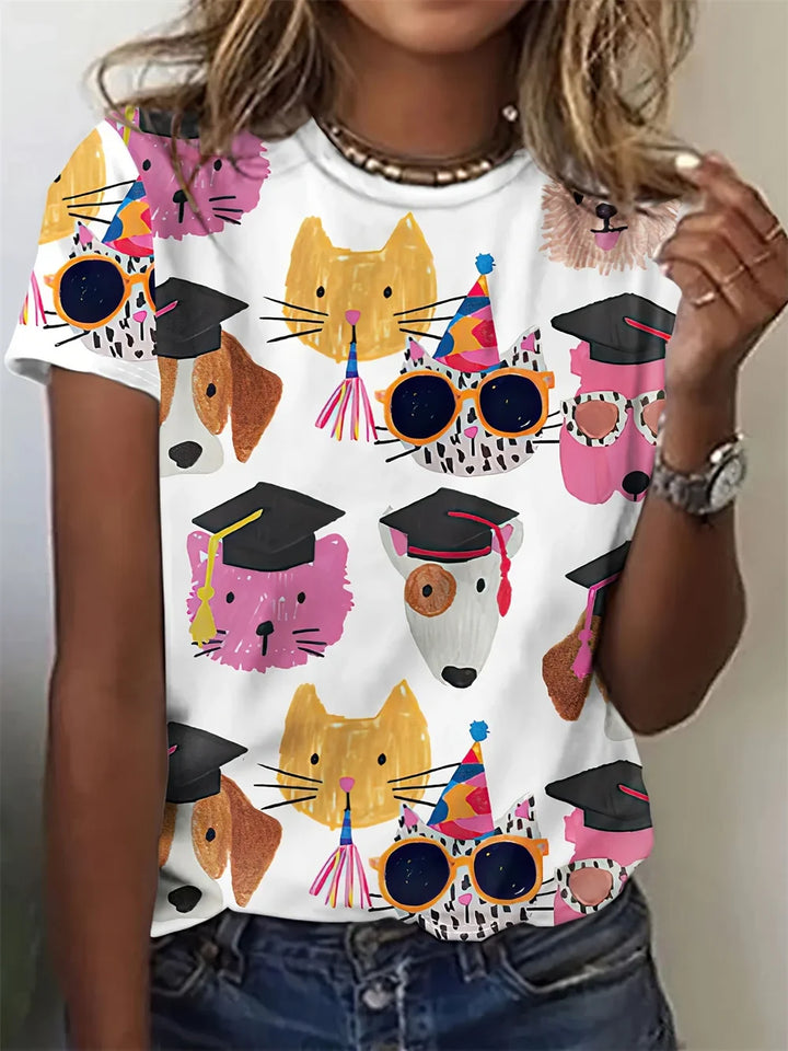 Muriella - Exclusive women's shirt with animal print