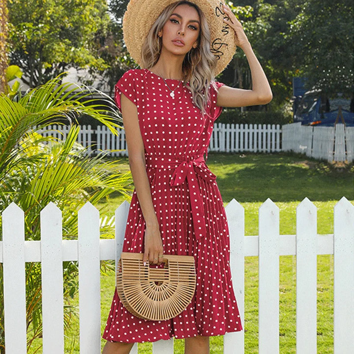 LUCY POLKA DOT MIDI DRESS