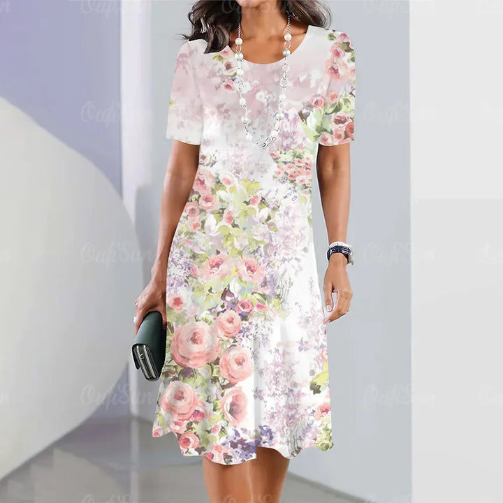 Olivia™ - Comfy Flower Print Dress