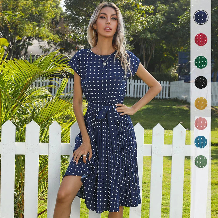 LUCY POLKA DOT MIDI DRESS