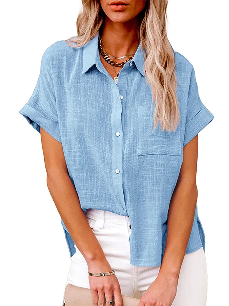 CASUAL BUTTON-UP BLOUSE