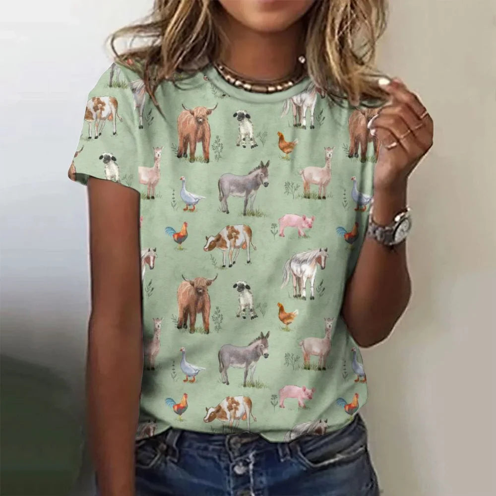 Katiya - Exclusive women's shirt with animal print