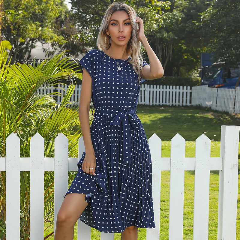 LUCY POLKA DOT MIDI DRESS