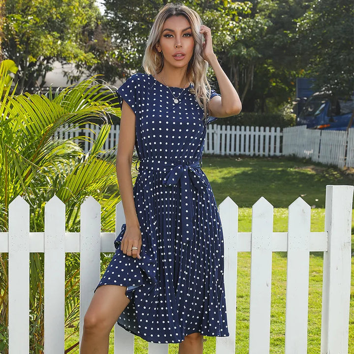 LUCY POLKA DOT MIDI DRESS
