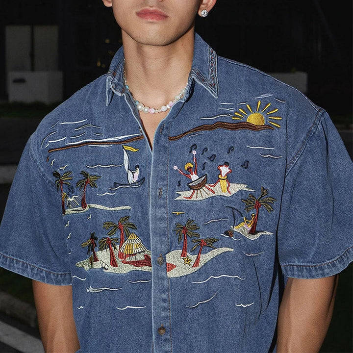 SAM MIAMI BEACH DENIM SHIRT