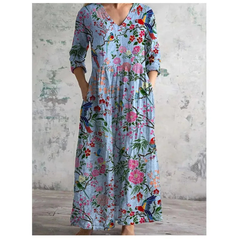 Alina – Loose-Fit Retro Lounge Dress