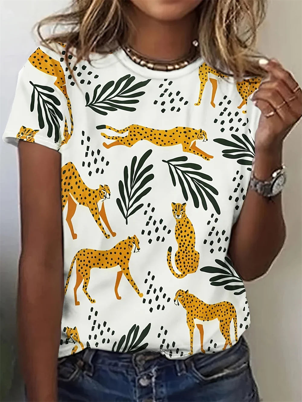 Muriella - Exclusive women's shirt with animal print
