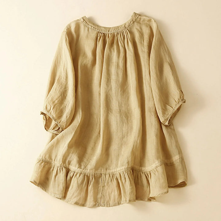 Mia™ - Boho Linen Blouse