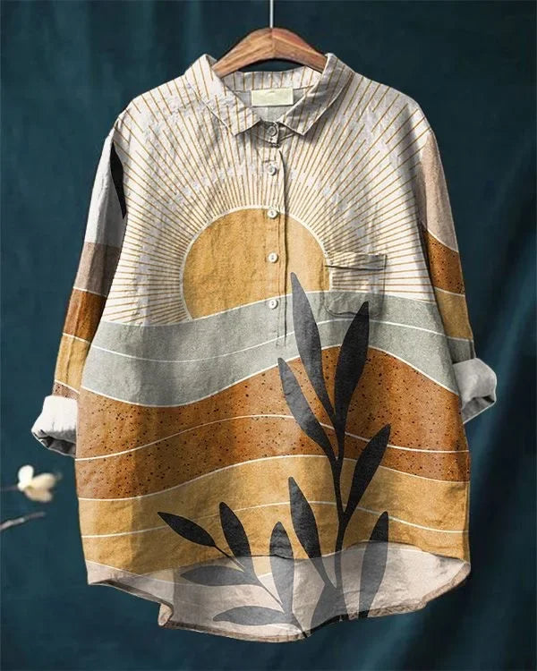 Briselle - Exclusive women's shirt with animal print