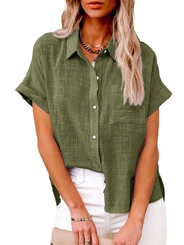 CASUAL BUTTON-UP BLOUSE