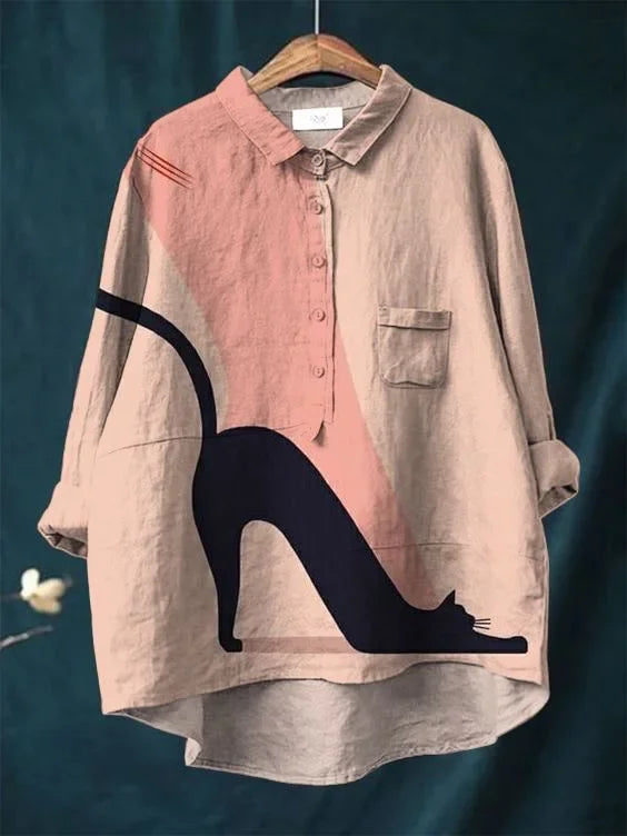 Briselle - Exclusive women's shirt with animal print