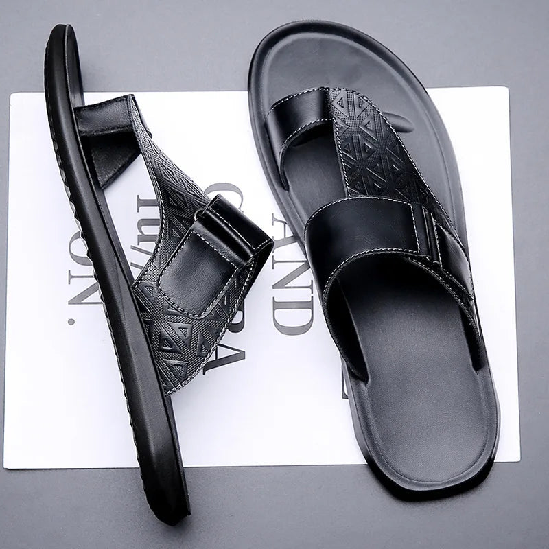 Darian – Classic Leather Sandals with Cushioned Sole