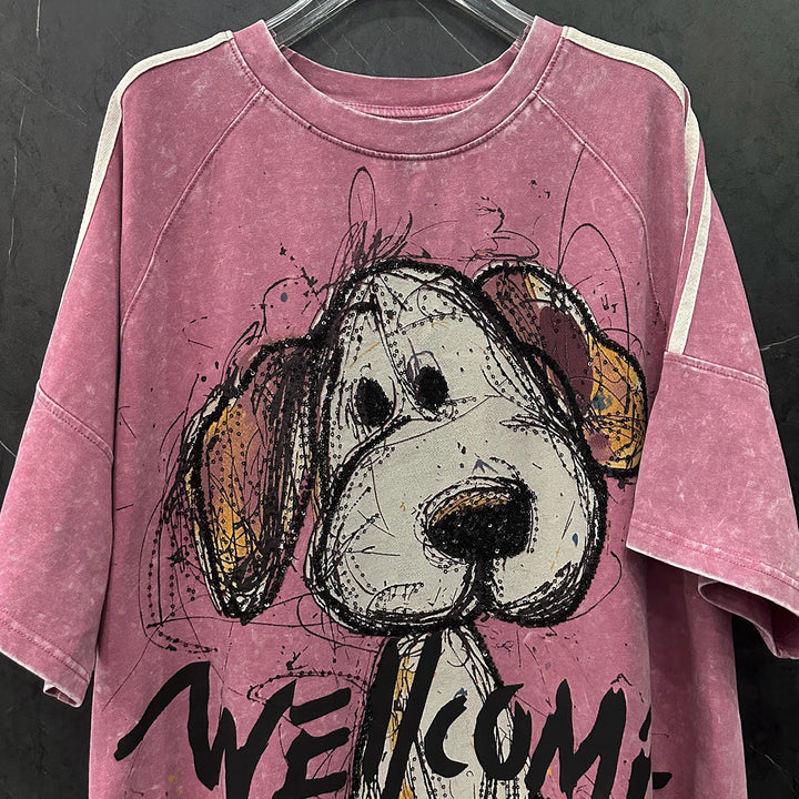 The “Pawsitively Chill” Oversized Pup Tee