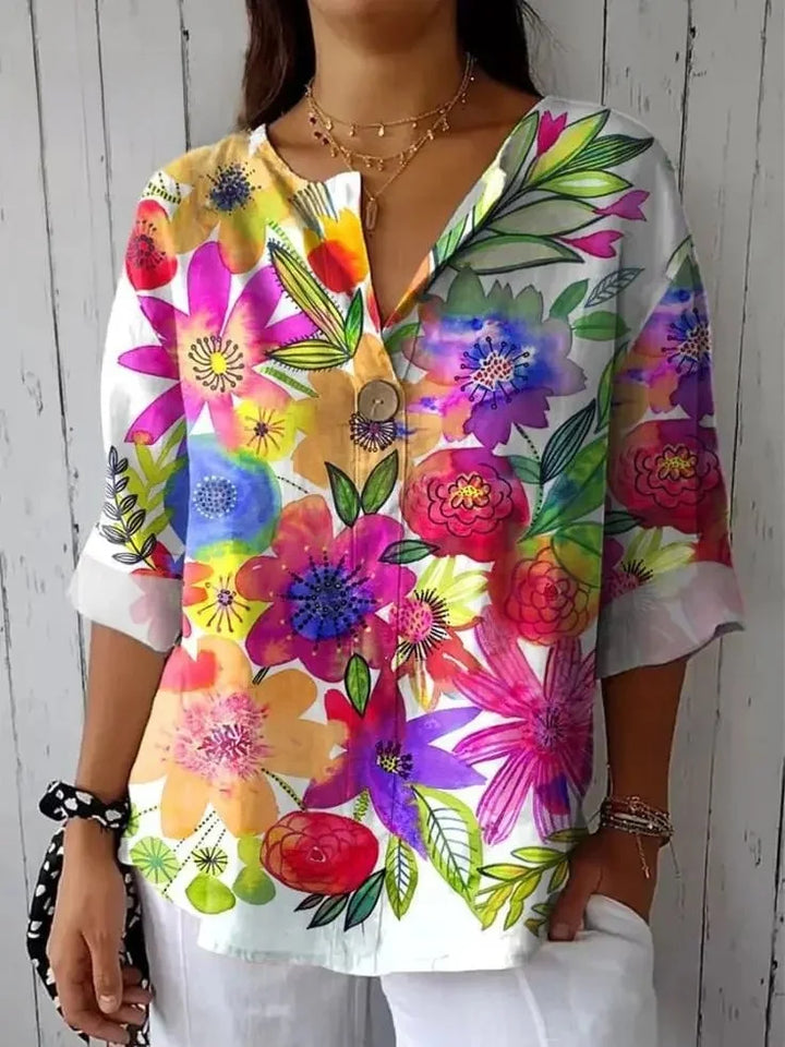 Sienna | Botanical Print Shirt