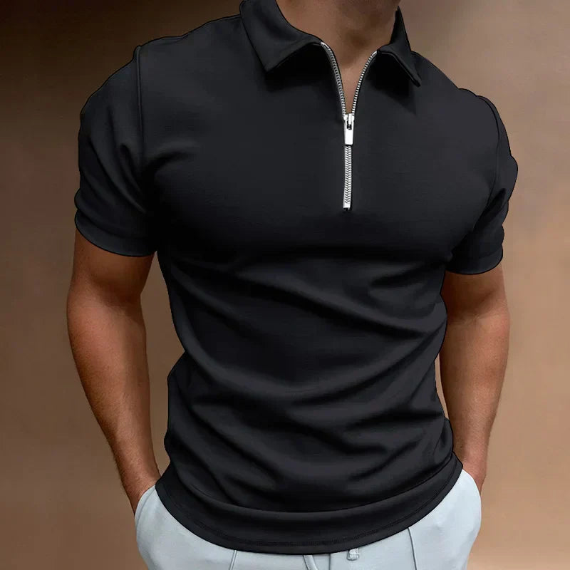 Liam™  - Classic Zip Polo Shirt